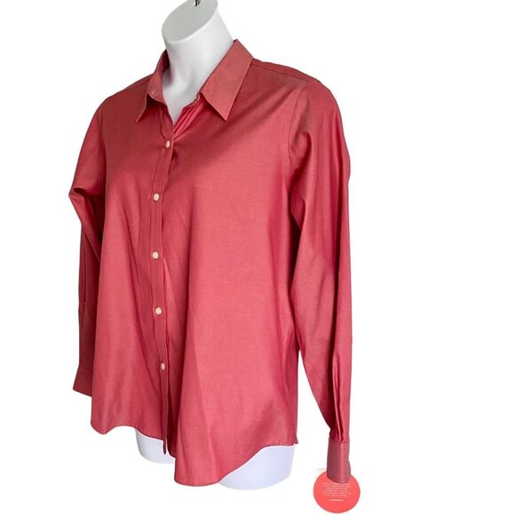 Liz Claiborne No Iron Button Down Long Sleeve Shirt Women's 16 New with Tags - Picture 4 of 9